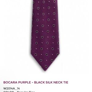 Purple Silk Neck Tie with Black Accents